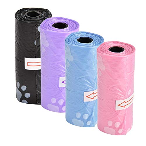 Bicaquu 20 Rollos de Basura Bolsa de corazón de Limpieza Mascota Perro Gato Basura Bolsa de Recogida de Caca