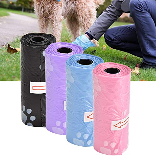 Bicaquu 20 Rollos de Basura Bolsa de corazón de Limpieza Mascota Perro Gato Basura Bolsa de Recogida de Caca