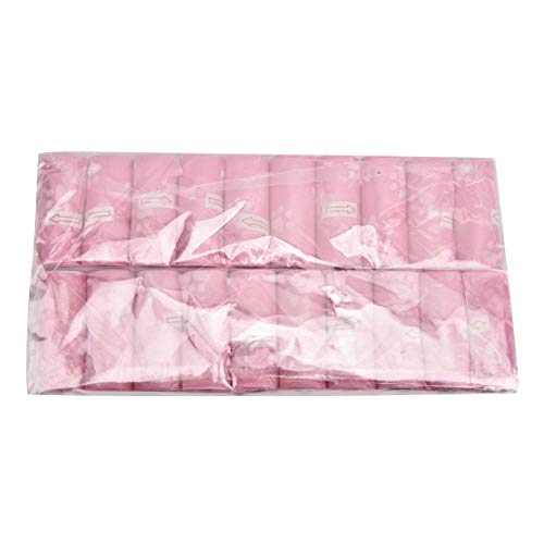 Bicaquu 20 Rollos de Basura Bolsa de corazón de Limpieza Mascota Perro Gato Basura Bolsa de Recogida de Caca(Rosado)