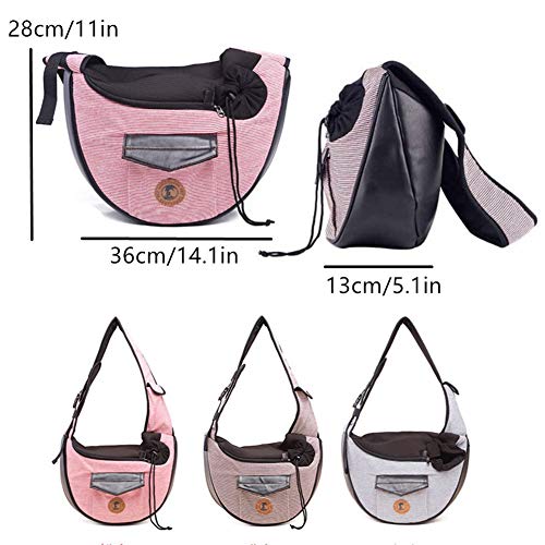 BOENTA Bolso para Perro Bolso Transportin Perro Pequeño Perro Tela de Transporte de Mascotas Perro Bolsas para Perros pequeños Pink