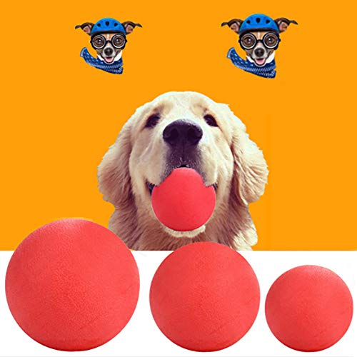 BONNIO Bolas de Caucho sólido Pelota saltarina Resistente Indestructible Perro Entrenamiento Bola Mascota Juguete