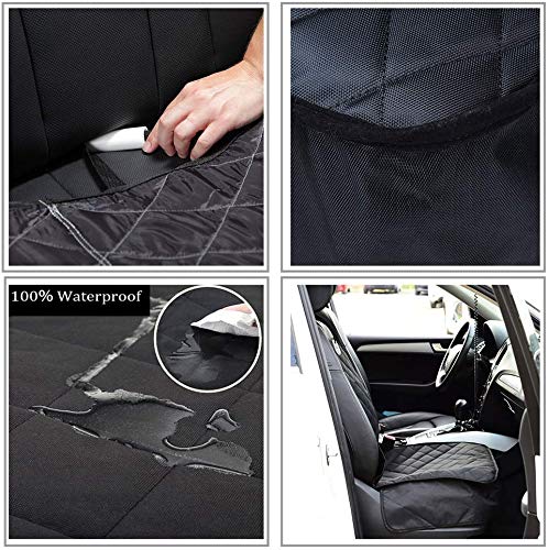 Boonor 2 en 1 Asiento de coche para perro, perro, funda de asiento, transportador elevado de mascotas, funda de silla de coch,e diseño trasero impermeable y antideslizante (para asientos delanteros)