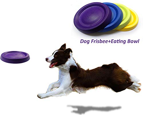 Briller Perro Frisbee Flotador Perro Volador Disco Juguetes Mascota Entrenamiento al Aire Libre Juguetes Perro Throw y Fetch Juguete