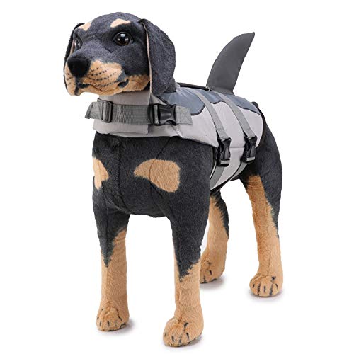 BVAGSS Chaleco Salvavidas para Perro Traje de baño Traje de baño Chaleco de natación Flotante XH006 (S, Grey)