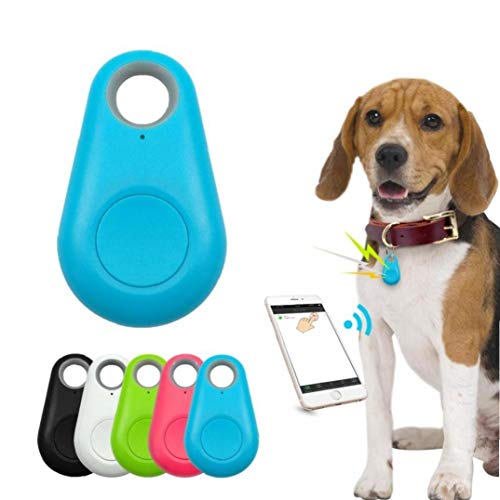 BYFRI Lost-Anti del Animal doméstico Mini Monedero Impermeable Localizador de trazador para Mascotas Perro Gato niños Coche Collar Clave Azul Accesorios