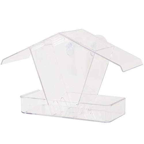 C J Wildbird Foods Limited C J - Casita transparente para alimentación para la ventana para pájaros (Talla Única) (Transparente)