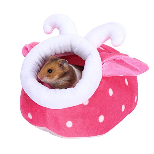 Cálida Hamster Nido Cama Navidad Hedgehog Conejillos Rat Cube House, Nido Cálido De Mascotas Pequeñas, Lindo Hábitat Mini Jaula De Casa, Liviano, Duradero para Sus Mascotas - 17 16 16cm