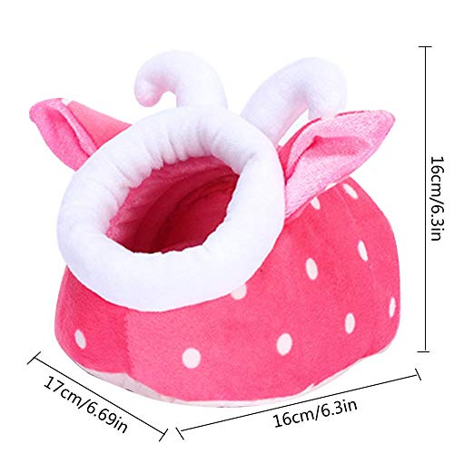 Cálida Hamster Nido Cama Navidad Hedgehog Conejillos Rat Cube House, Nido Cálido De Mascotas Pequeñas, Lindo Hábitat Mini Jaula De Casa, Liviano, Duradero para Sus Mascotas - 17 16 16cm