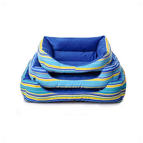 Cama for perros, Nido moda rayado del arco iris del perro casero Sofá cama desmontable y lavable cuatro estaciones universal gato del animal doméstico de la litera, cálido caseta de perro Ropa de cama