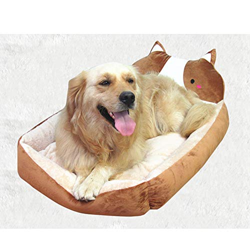 Cama nido para mascotas de dibujos animados para gatos y perros pequeños medianos con cojín desmontable suave, tumbona para mascotas con fondo antideslizante Calentamiento y ropa de cama cómoda par