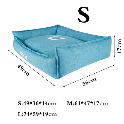 Cat Nest Pet Bed-Four Seasons Universal Square Kennel Cat Litter Pet Nest Pad Almohadilla extraíble para Perros sofá no se desvanece Gato Gato Suministros para Mascotas, Black Friday