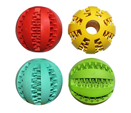 Caucho natural para mascotas masticando la bola, bola del juguete perro interactivo, seguro y no tóxico limpieza bola 7 cm.