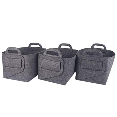 Cesta de almacenamiento de juguetes de bolsillo para mascotas, caja de ropa para perros, bolsa de fieltro para cachorros, gatos o animales pequeños: 36 cm (14,2 '') x 25 cm (9,8 '') x 23 cm (9,1 '')