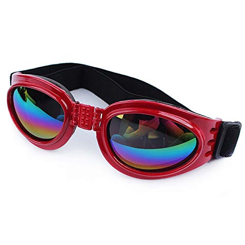 Cestlafit Gafas De Sol Para Gafas De Perro De Mascota Uv, Gafas De Sol Para Cachorros De Perros De Protección A Prueba De Viento, Gafas De Perro Para Perros Grandes, Rojo