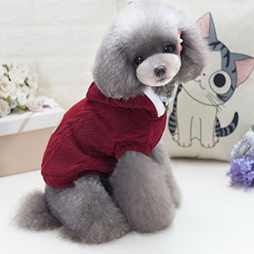 Chaleco acolchado para perro de la marca Smlee_Lucky_store con chaqueta para el frío y la intemperie, chihuahua con capucha, ropa cálida, abrigo de invierno, ropa para mascotas para perros pequeños