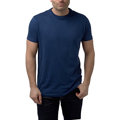 Charles Wilson Paquete 5 Camisetas Cuello Redondo Lisas (Small, Navy Type 19)