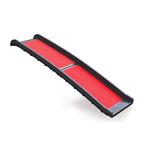 ChengLaoBan Shop Mascota Escaleras, Escaleras Plegables Perros Coches Pendientes Suministros Acceso Auxiliar escaleras de Mascotas, 39.5X155cm Escalera Mascota (Color : Red)