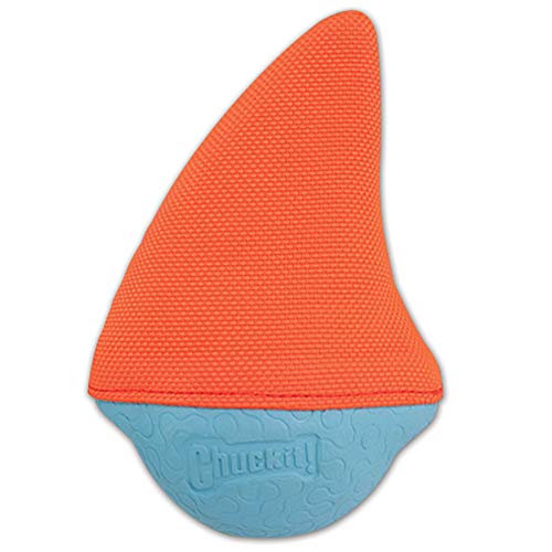 Chuckit! 185001 Amphibious Shark Fin Pelota Flotante para Perros, Compatible con el Lanzador, L