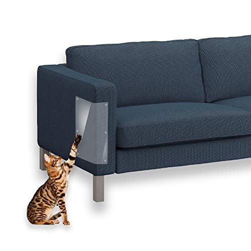 Cizen Furniture Protectors from Cats, Cat Dog Scratching Guard + Twist Pins, Best Protection from Pets Clawing Your Sofa Couch Chair Wall Door (5Pcs, 32Pins)