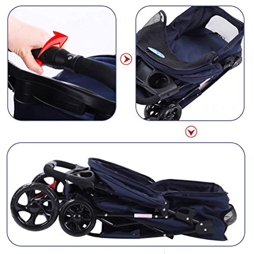 Cochecito para Perro, Carrito Carro Silla 4 Ruedas Al Aire Libre Viajar con Cubierta De Lluvia Carrito De Mascotas Carrito De Gato para Peluche Buggy Jogger (Color : 6)