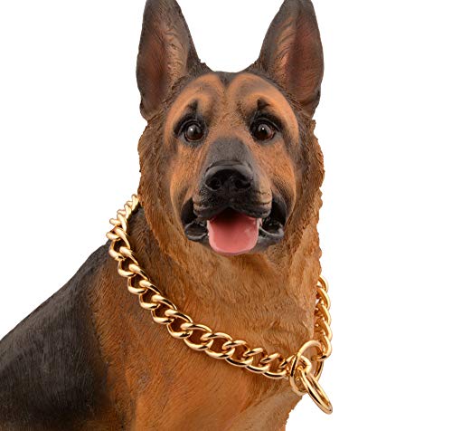 Collares Básicos Diámetro Del Alambre 13 Mm Cadena De Perro Mascota Acero Inoxidable Titanio Acero Chapado Al Vacío Cadena De Giro Cadena De Perro De Entrenamiento Cadena De Perro 30 Pulgadas (Cir