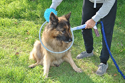 Comfort Wash 360 - Dispositivo para lavado de perros en la bañera o el jardín, azul