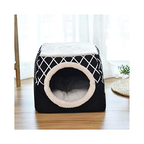 Cueva para cama de perro gato, casa y sofá para mascotas 2 en 1, casa de cápsulas espaciales, lavable a máquina, antideslizante, suave y cálido, perro, gato, cachorro, conejo, nido para mascotas,