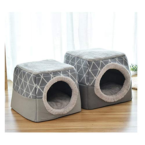 Cueva para cama de perro gato, casa y sofá para mascotas 2 en 1, casa de cápsulas espaciales, lavable a máquina, antideslizante, suave y cálido, perro, gato, cachorro, conejo, nido para mascotas,