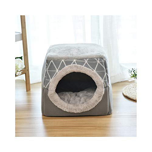 Cueva para cama de perro gato, casa y sofá para mascotas 2 en 1, casa de cápsulas espaciales, lavable a máquina, antideslizante, suave y cálido, perro, gato, cachorro, conejo, nido para mascotas,