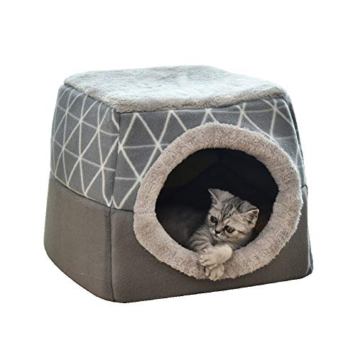 Cueva para cama de perro gato, casa y sofá para mascotas 2 en 1, casa de cápsulas espaciales, lavable a máquina, antideslizante, suave y cálido, perro, gato, cachorro, conejo, nido para mascotas,