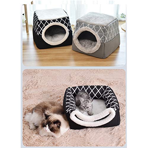 Cueva para cama de perro gato, casa y sofá para mascotas 2 en 1, casa de cápsulas espaciales, lavable a máquina, antideslizante, suave y cálido, perro, gato, cachorro, conejo, nido para mascotas,