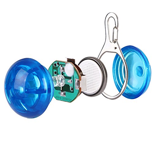 Da.Wa Perros Mascotas Luz LED Collar Colgante Hebilla Clip-on Protección para Perros