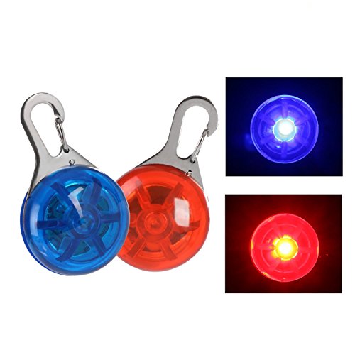 Da.Wa Perros Mascotas Luz LED Collar Colgante Hebilla Clip-on Protección para Perros