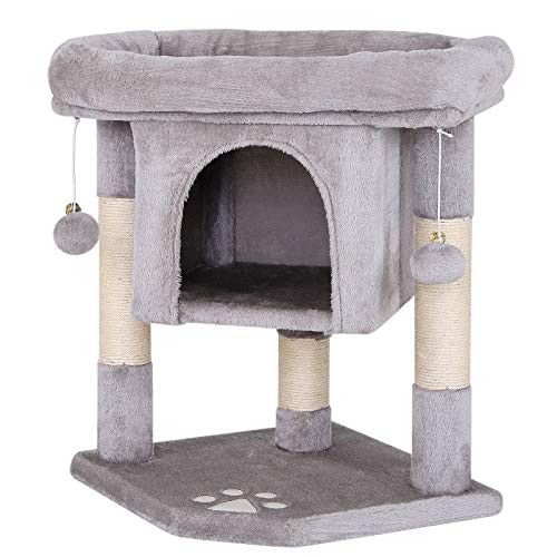 Dibea Árbol para Gatos, Árbol Escalador, Árbol Rascador, 60 Cm, Color Gris Chiaro 1 Unidad 6600 g