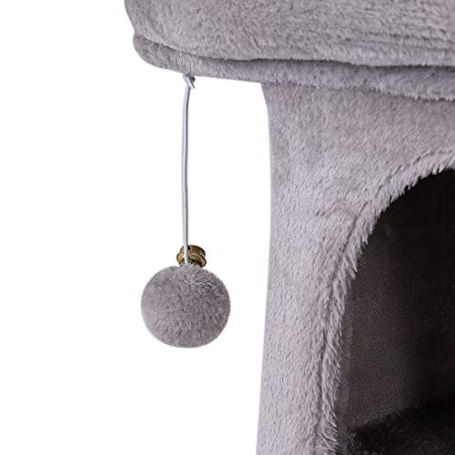 Dibea Árbol para Gatos, Árbol Escalador, Árbol Rascador, 60 Cm, Color Gris Chiaro 1 Unidad 6600 g