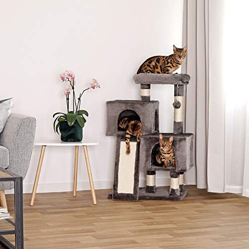 Dibea Árbol para Gatos Árbol Escalador Árbol Rascador 90 Cm Color Gris Oscuro 1 Unidad 11350 g