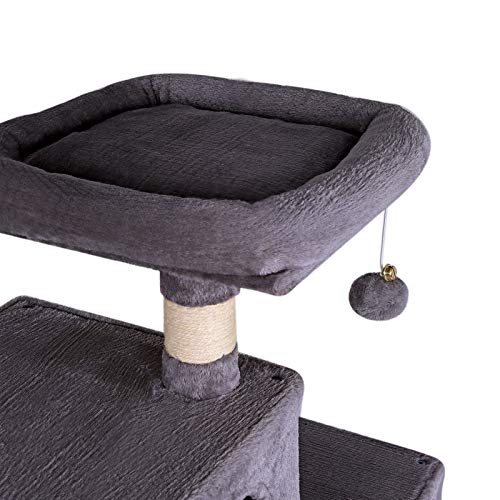 Dibea Árbol para Gatos Árbol Escalador Árbol Rascador 90 Cm Color Gris Oscuro 1 Unidad 11350 g