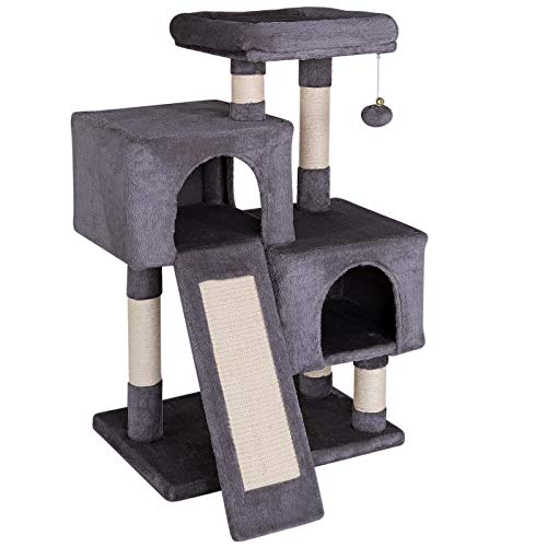 Dibea Árbol para Gatos Árbol Escalador Árbol Rascador 90 Cm Color Gris Oscuro 1 Unidad 11350 g