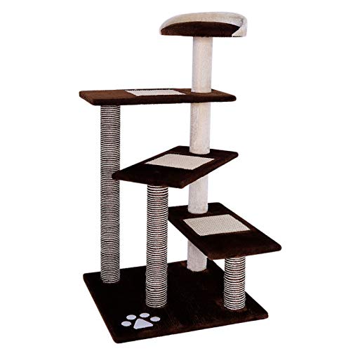 Dibea KB00801 Árbol Rascador para Gatos, Marrón y Beige - 100 cm