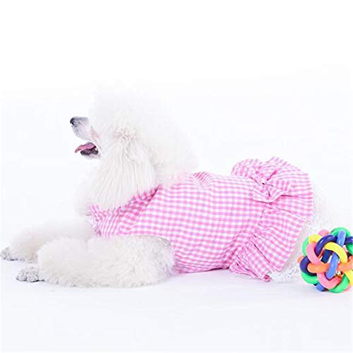 dingsheng Moda Ropa para Mascotas Camiseta casualLindo Vestido de Encaje Teddy Bobby Bear Clothes Pet Pink XS