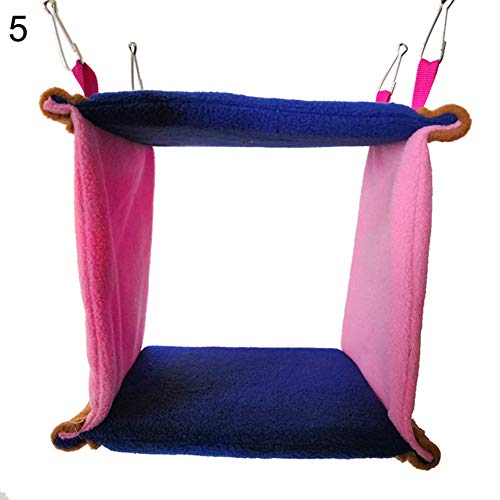 DishyKooker - Hamaca de peluche suave para pájaros, para colgar, para mascotas, jaula de cueva, tienda de campaña, Cube (large)