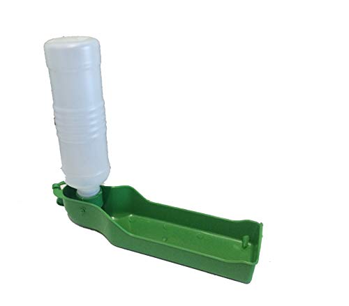 Dispensador de agua portátil de viaje para perros,botella de agua de viaje con gancho, botella de agua plegable con bebedero para perros, gatos, conejos, conejillos de Indias y otros animales, 425 ml