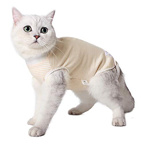 Dotoner Traje de recuperación profesional para gatos, camiseta de recuperación quirúrgica para heridas abdominales vendas cono cuello en forma de cono alternativo(H,l)