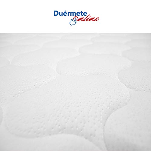 Duérmete Online - Colchón Viscoelástico Lite Reversible (a 2 caras), Muy Transpirable, Blanco,  90 x 190