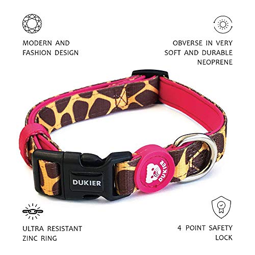 Dukier - Collar para Perro Ajustable y cómodo con Estampados Originales