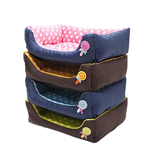 DZSHYXGW Soft Warm Pet Dog Cat Bed Puppy Cushion House Kennel Dog Mat Manta Cojín De Invierno Perros Perros Gatos Productos Lavables para Mascotas Cama 68X55X16Cm Amarillo