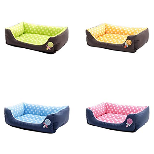 DZSHYXGW Soft Warm Pet Dog Cat Bed Puppy Cushion House Kennel Dog Mat Manta Cojín De Invierno Perros Perros Gatos Productos Lavables para Mascotas Cama 68X55X16Cm Amarillo