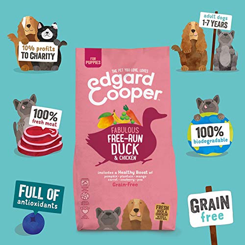 Edgard & Cooper pienso para Perros Adultos sin Cereales, Natural con Pollo Fresco de Granja, 7kg. Comida Premium balanceada sin harinas de Carne ni Carnes sobreprocesadas, cocinada a Baja Temperatura