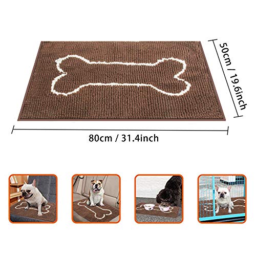 Eono by Amazon Alfombrilla para perros de microfibra ultrabsorbente de secado rápido y duradero