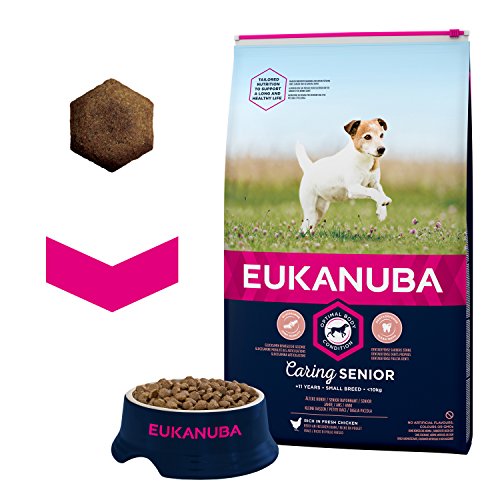 EUKANUBA Edad Avanzada con Necesidad de Cuidados Raza Pequeña rico en pollo fresco [12 kg]